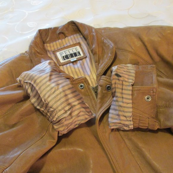 GENUINE LEATHER MOCHA JACKET – LINED  -  UNISEX - Picture 9 of 15